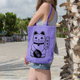 Japanese lucky cat | 100% Cotton tote bag - Adnil Creations