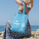 Bee happy | 100% Cotton tote bag - Adnil Creations