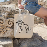 Geometric lion | 100% Cotton tote bag - Adnil Creations