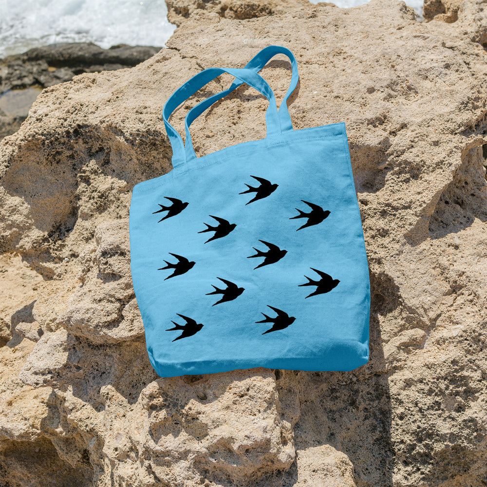 Swallow pattern | 100% Cotton tote bag - Adnil Creations