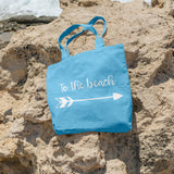 To the beach | 100% Cotton tote bag - Adnil Creations