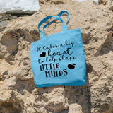 It takes a big heart to help shape little minds | 100% Cotton tote bag - Adnil Creations