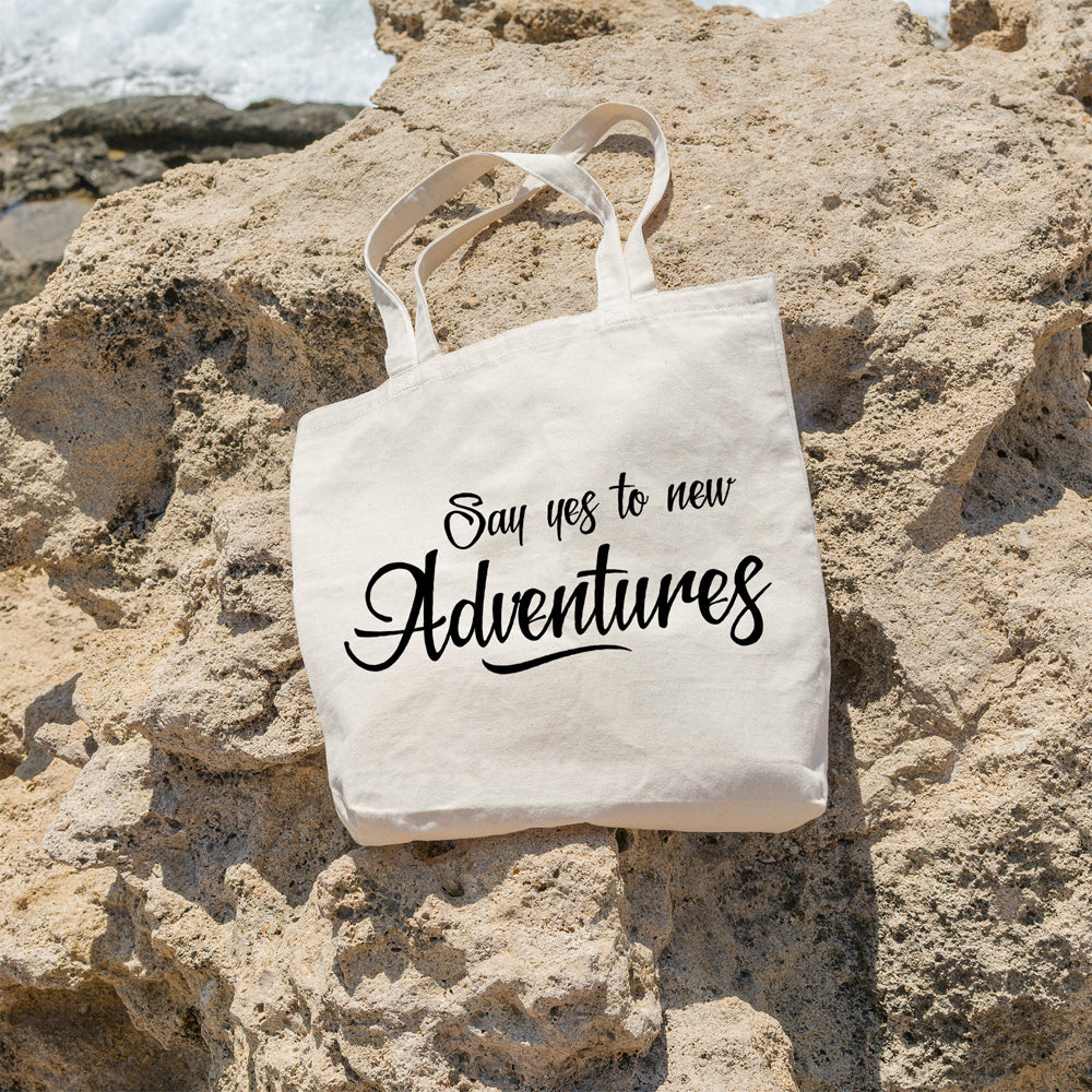 Say yes to new adventures | 100% Cotton tote bag - Adnil Creations