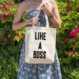 Like a boss | 100% Cotton tote bag - Adnil Creations