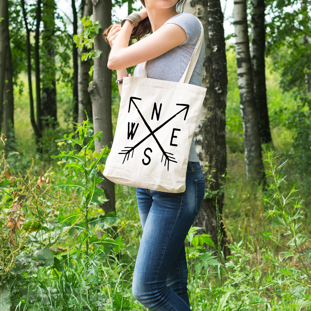 NESW compass | 100% Cotton tote bag - Adnil Creations