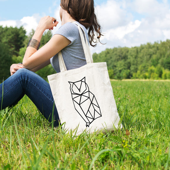 Geometric owl | 100% Cotton tote bag - Adnil Creations