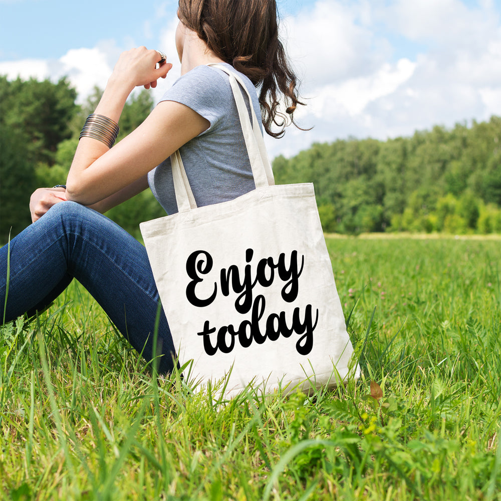 Enjoy today | 100% Cotton tote bag - Adnil Creations