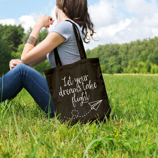 Let your dreams take flight | 100% Cotton tote bag - Adnil Creations