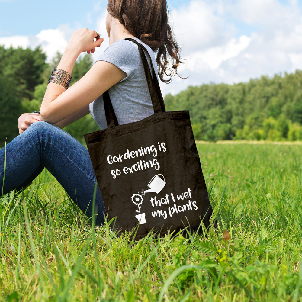 Gardening is so exciting that I wet my plants | 100% Cotton tote bag - Adnil Creations