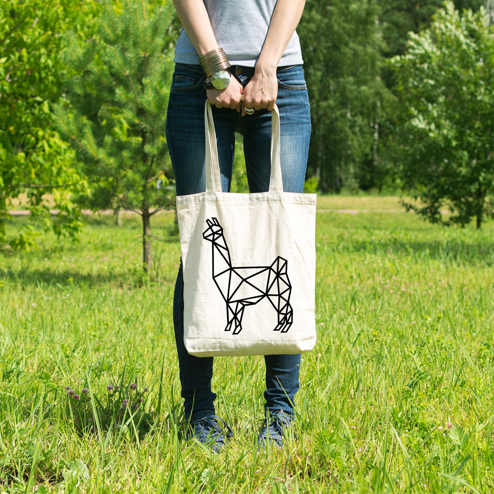 Geometric llama | 100% Cotton tote bag - Adnil Creations