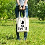 Hipster AF | 100% Cotton tote bag - Adnil Creations