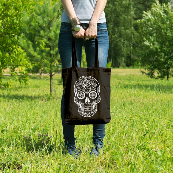 Sugar skull | 100% Cotton tote bag - Adnil Creations