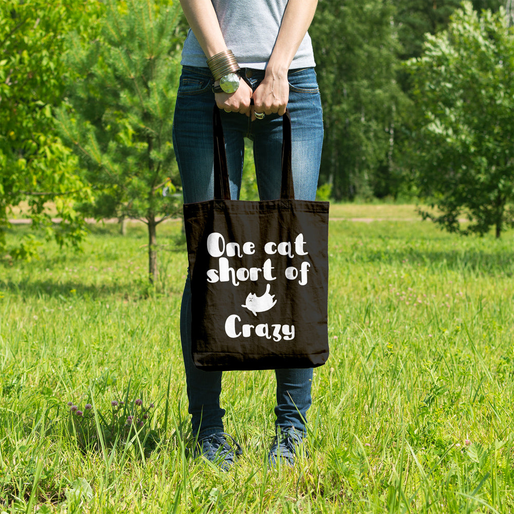 One cat short of crazy | 100% Cotton tote bag - Adnil Creations