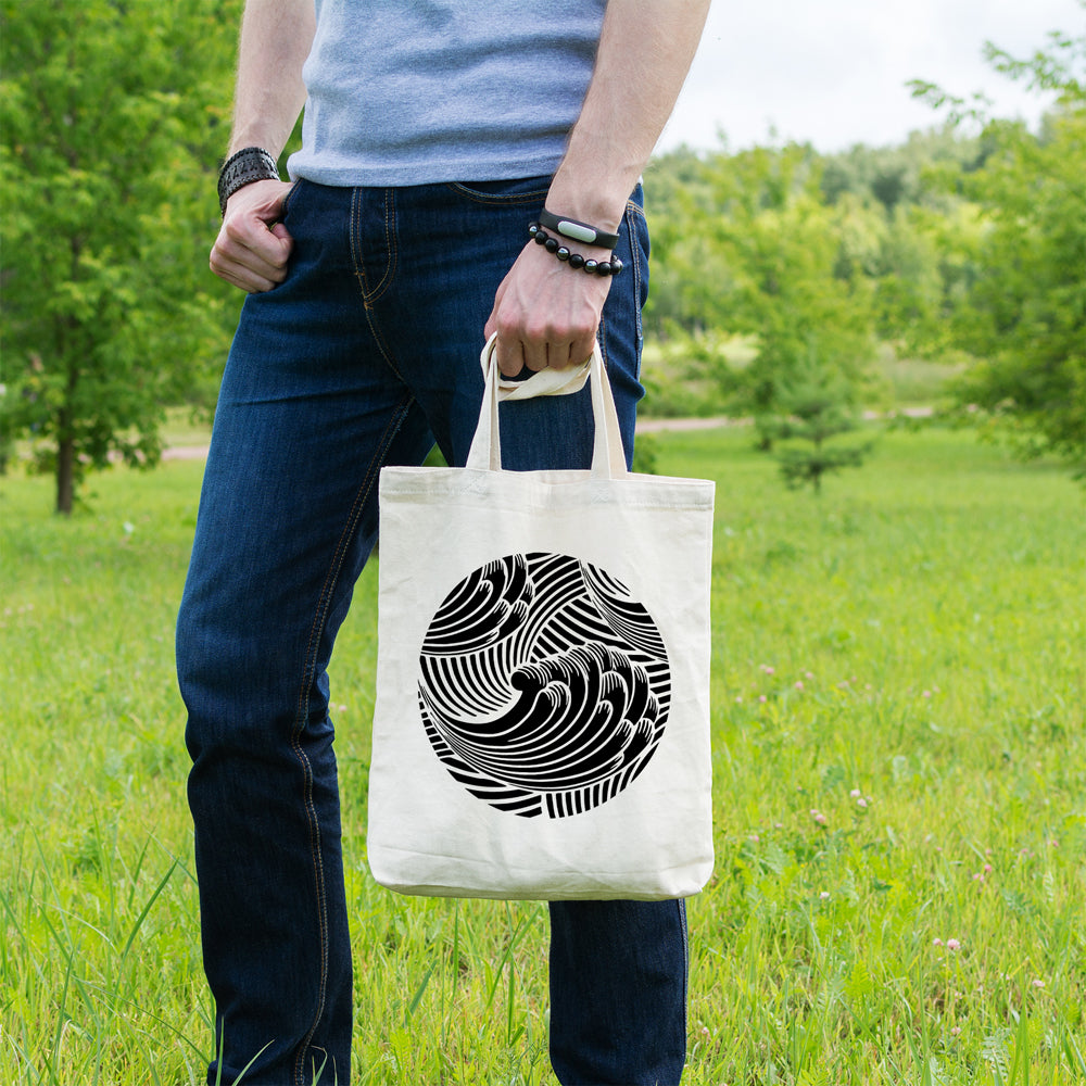 Japanese wave | 100% Cotton tote bag - Adnil Creations
