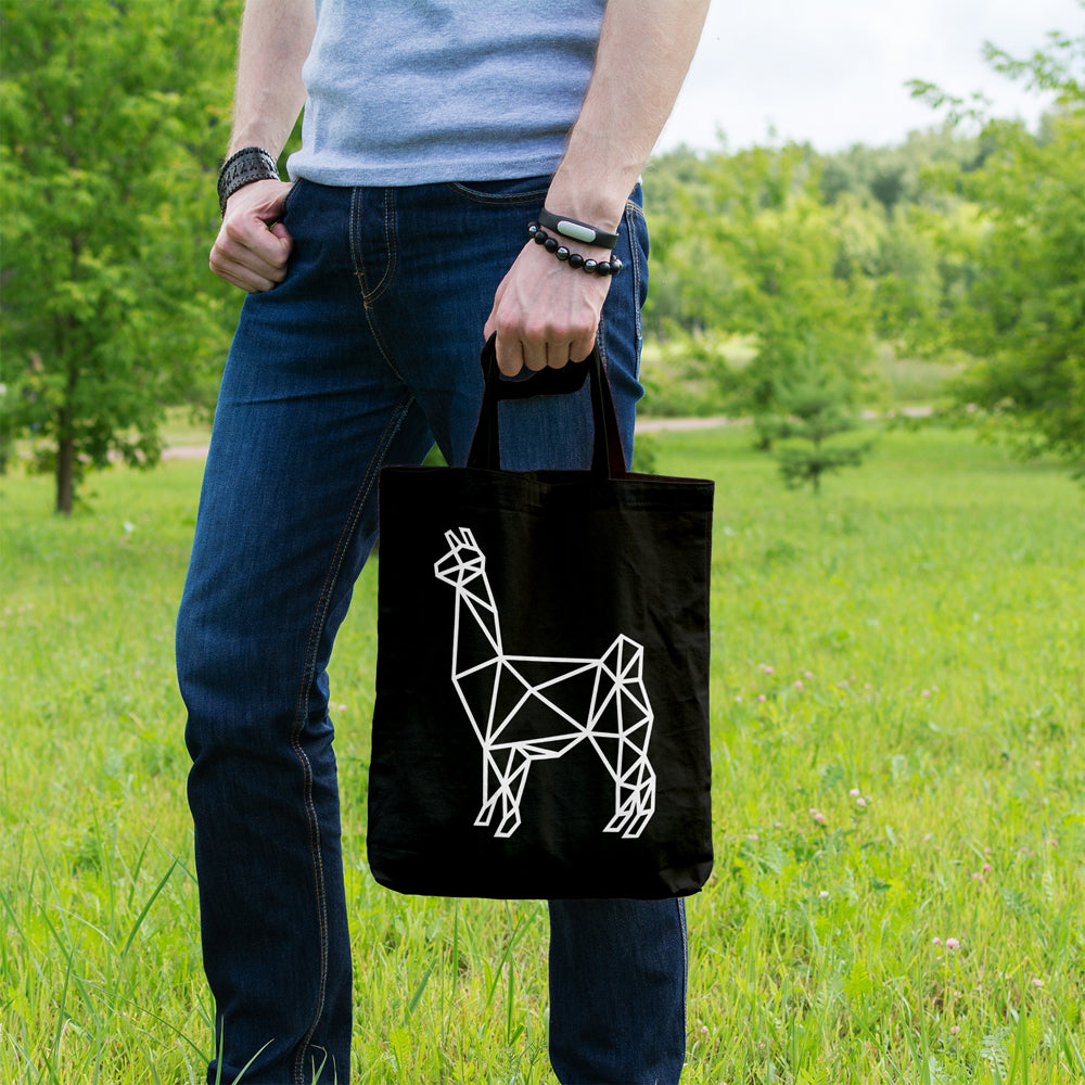 Geometric llama | 100% Cotton tote bag - Adnil Creations