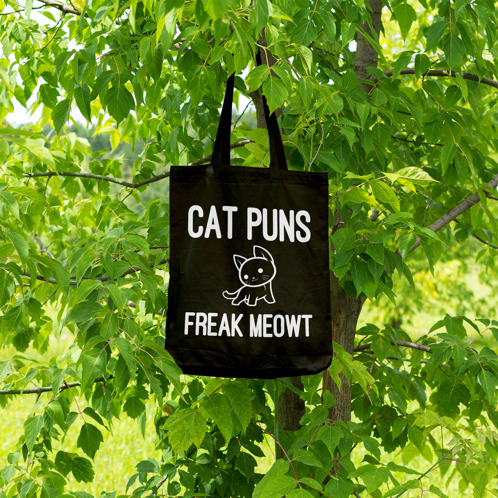 Cat puns freak meowt | 100% Cotton tote bag - Adnil Creations