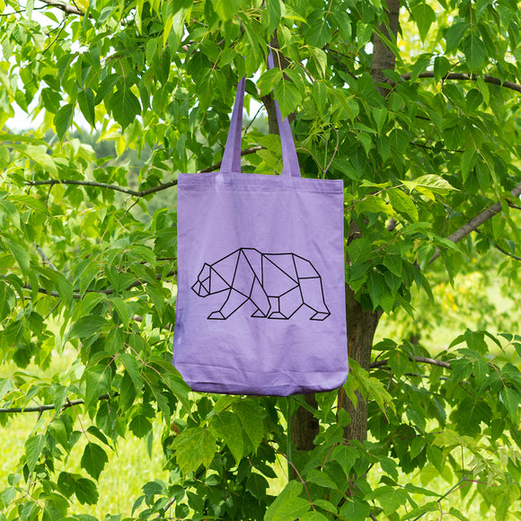 Geometric bear | 100% Cotton tote bag - Adnil Creations