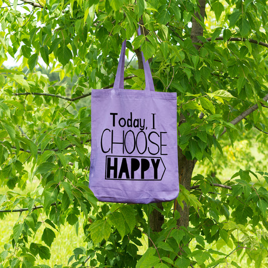 Today I choose happy | 100% Cotton tote bag - Adnil Creations