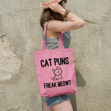 Cat puns freak meowt | 100% Cotton tote bag - Adnil Creations