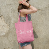 Bonjour | 100% Cotton tote bag - Adnil Creations