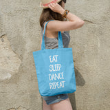 Eat sleep dance repeat | 100% Cotton tote bag - Adnil Creations