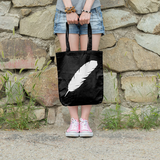 Feather | 100% Cotton tote bag - Adnil Creations