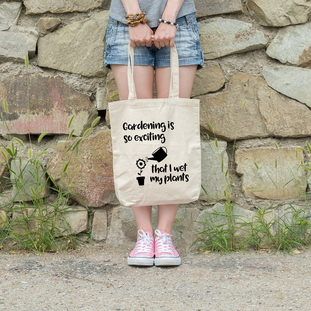 Gardening is so exciting that I wet my plants | 100% Cotton tote bag - Adnil Creations