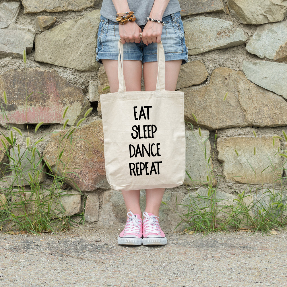 Eat sleep dance repeat | 100% Cotton tote bag - Adnil Creations