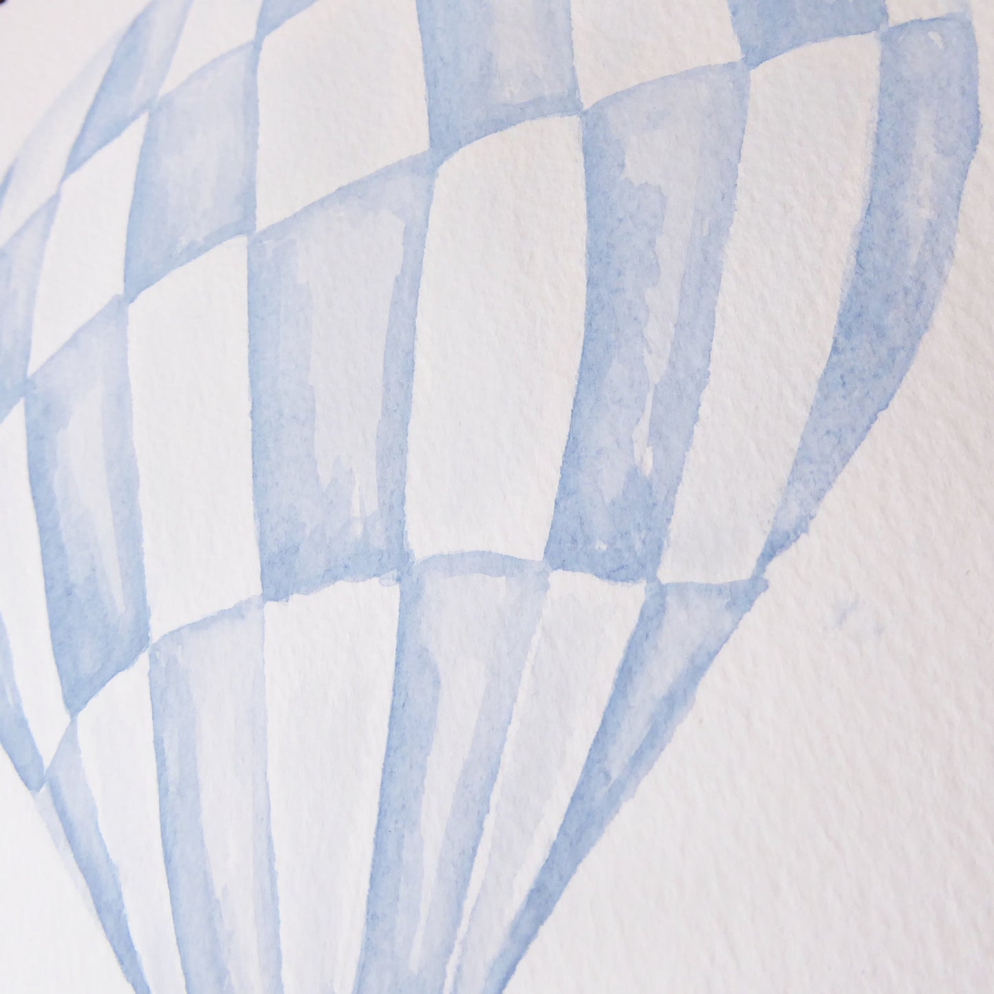 Watercolour hot air balloon chequer | Fabric wall stickers - Adnil Creations