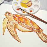 Watercolour turtle | Fabric wall stickers - Adnil Creations