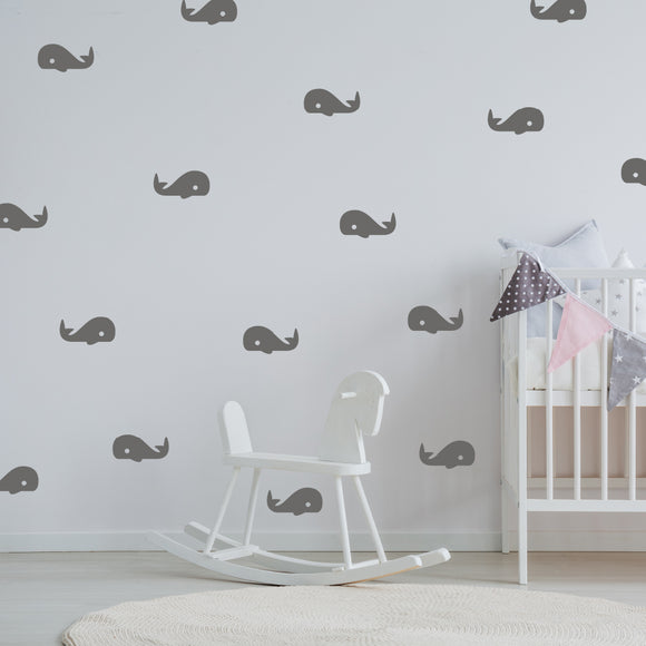 Set of 50 whales | Wall pattern - Adnil Creations