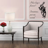 White rabbit - How long is forever? | Wall decal - Adnil Creations