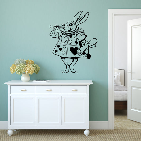 White rabbit | Alice's adventures in Wonderland | Wall decal-Wall art-Adnil Creations