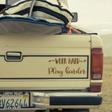 Work hard, play harder | Bumper sticker - Adnil Creations