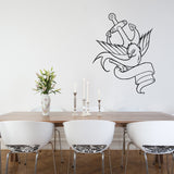 Anchor and swallow | Wall decal - Adnil Creations