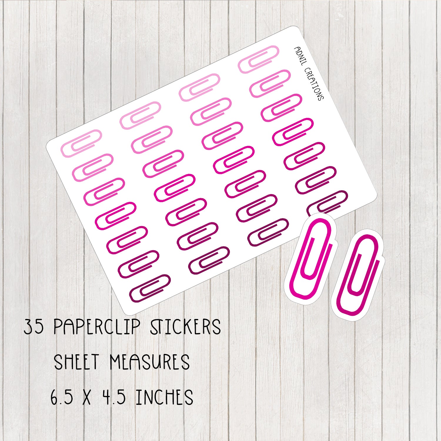 Paperclips | Planner stickers - Adnil Creations