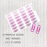 Paperclips | Planner stickers - Adnil Creations