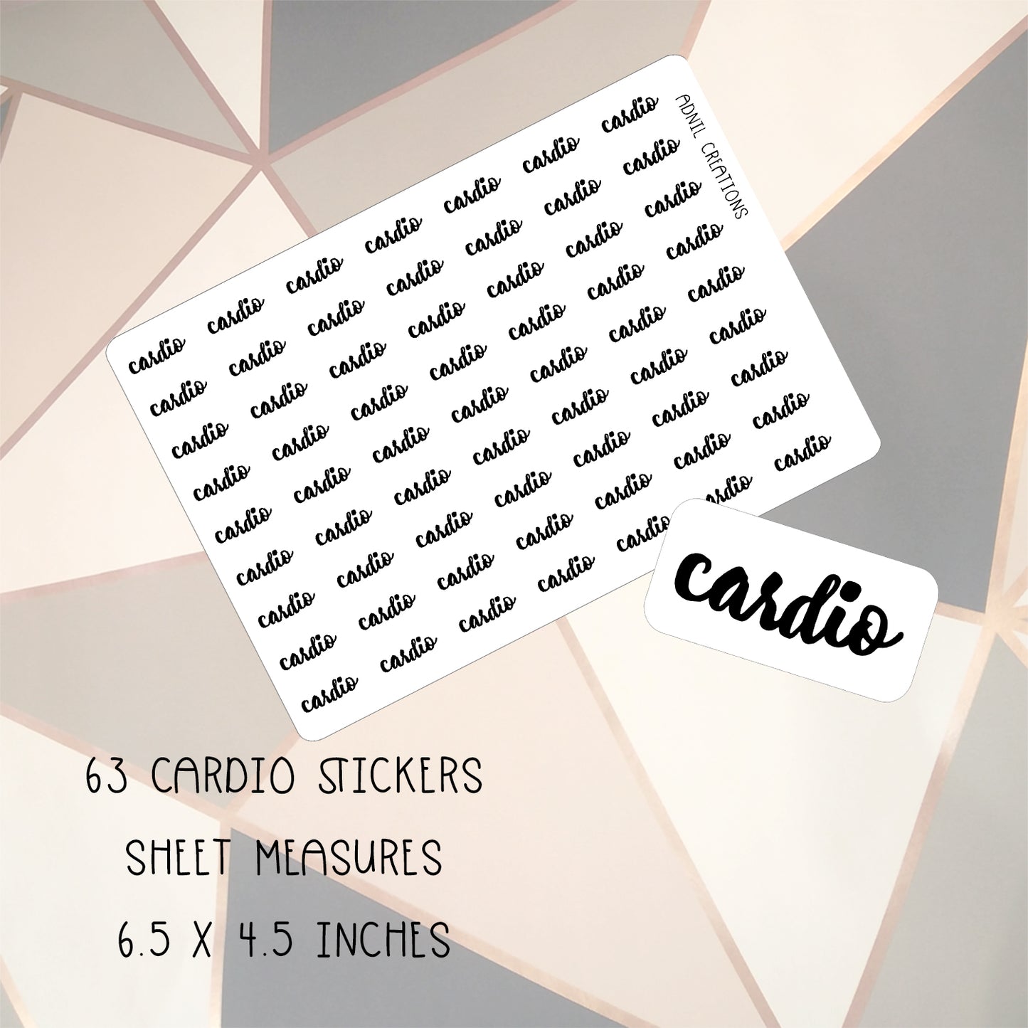 Cardio mono | Planner stickers - Adnil Creations