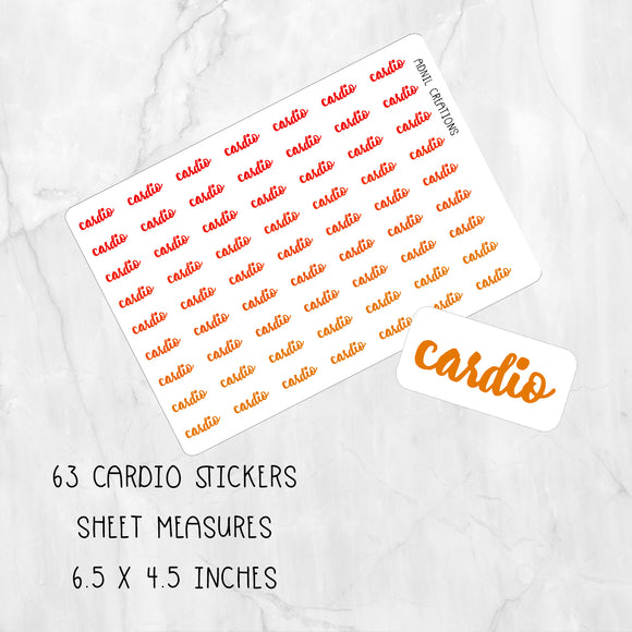 Cardio ombre | Planner stickers - Adnil Creations