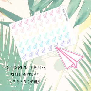 Paper aeroplanes | Planner stickers - Adnil Creations