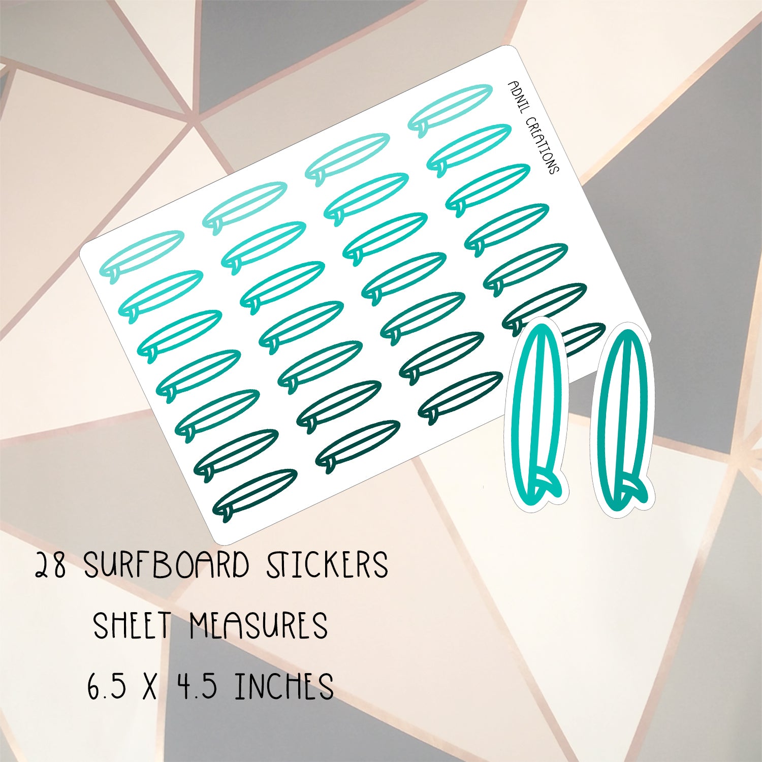 Surfboards | Planner stickers - Adnil Creations