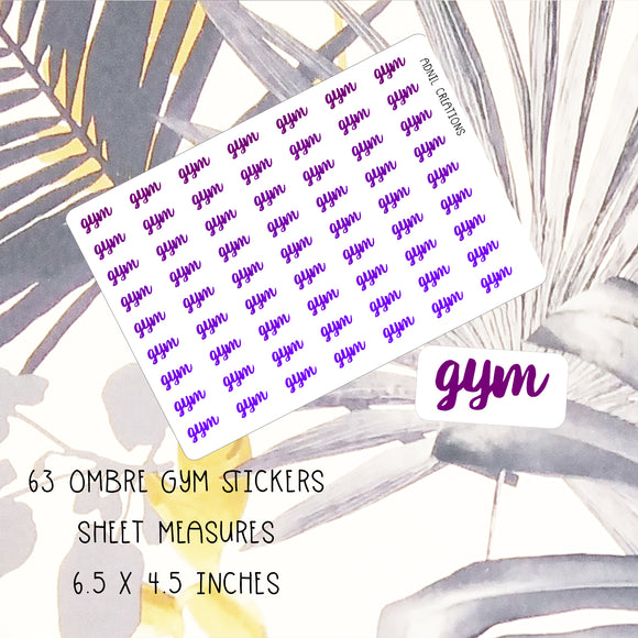 Gym ombre | Planner stickers - Adnil Creations