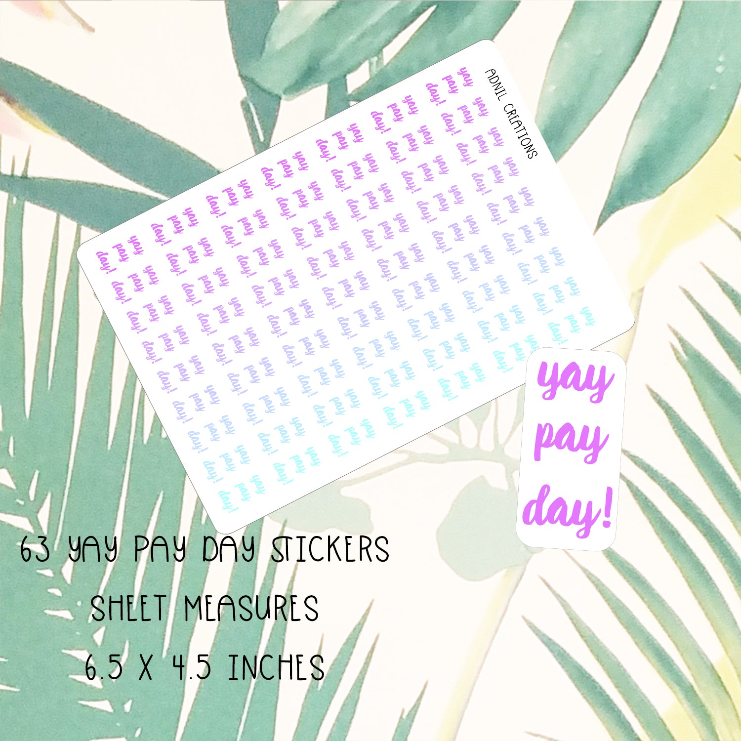 Pay day ombre | Planner stickers - Adnil Creations