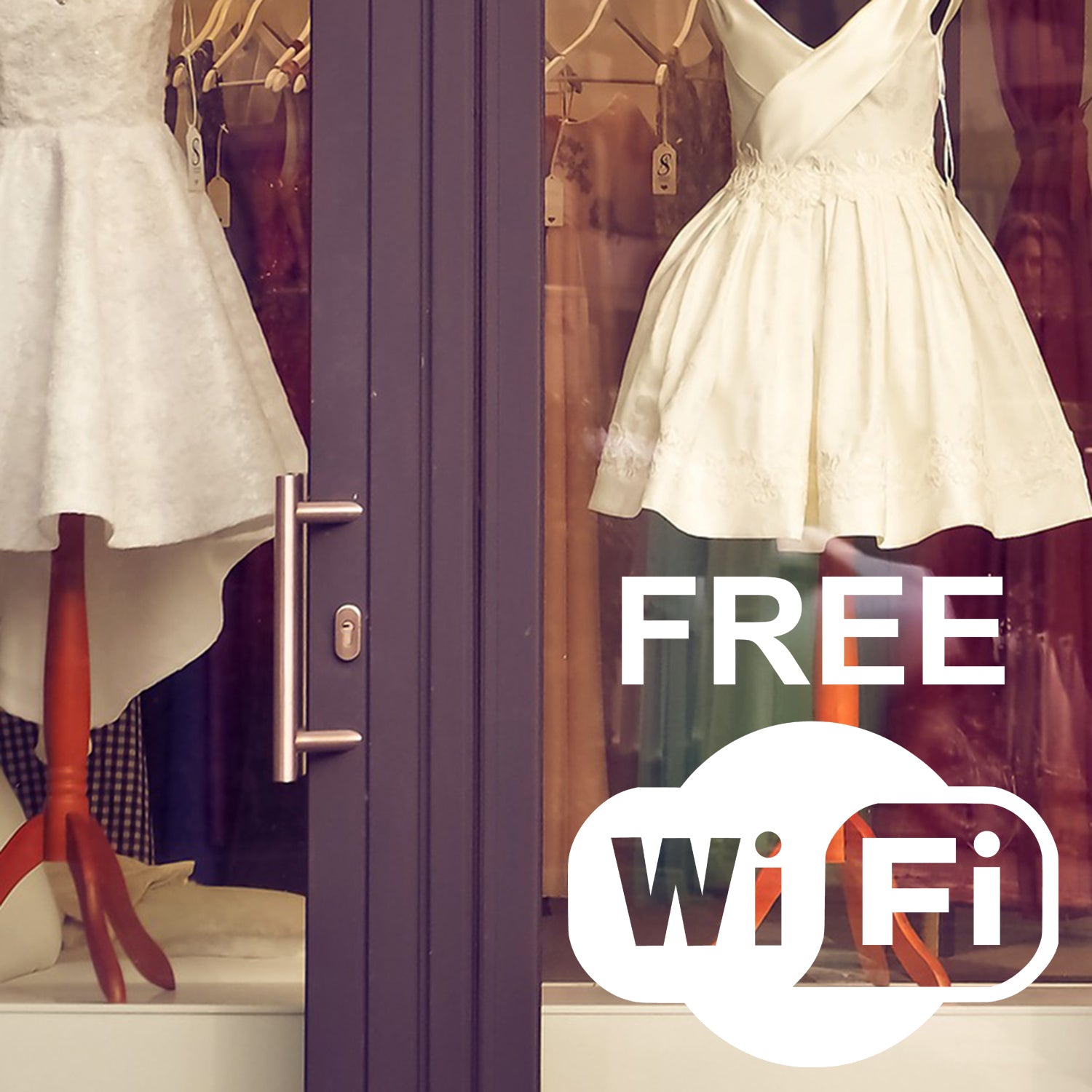 Free wi-fi | Shop window decal - Adnil Creations