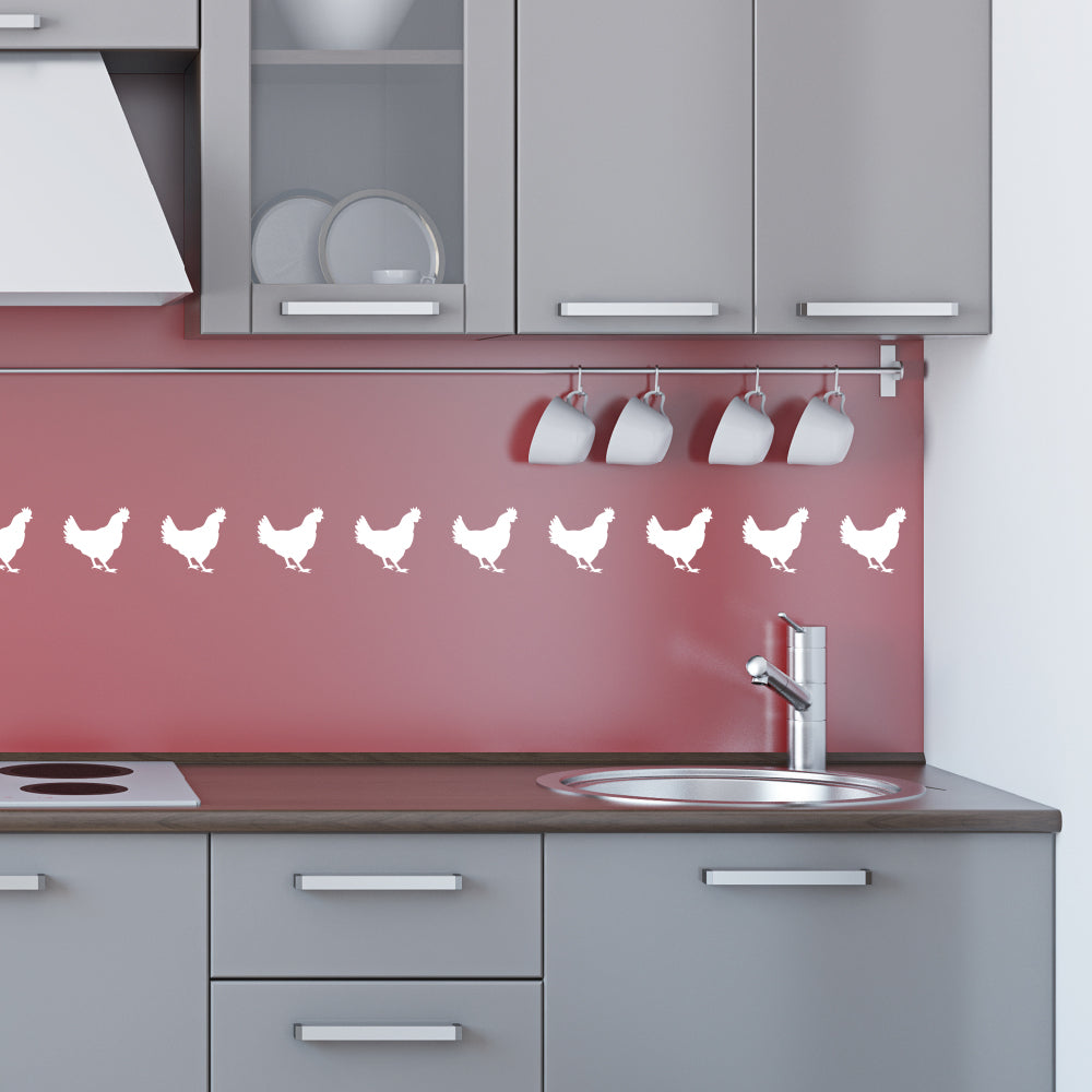Set of 50 chickens | Wall pattern - Adnil Creations