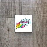 Hello rainbow speech bubble | Ceramic mug - Adnil Creations