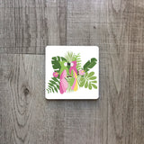 Parrots and tropical leaves | Ceramic mug - Adnil Creations