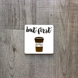 But first coffee | Enamel mug - Adnil Creations