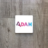 Retro bright ombre personalised name | Enamel mug - Adnil Creations