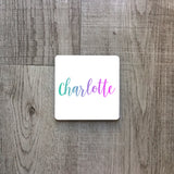 Pastel rainbow personalised name | Enamel mug - Adnil Creations
